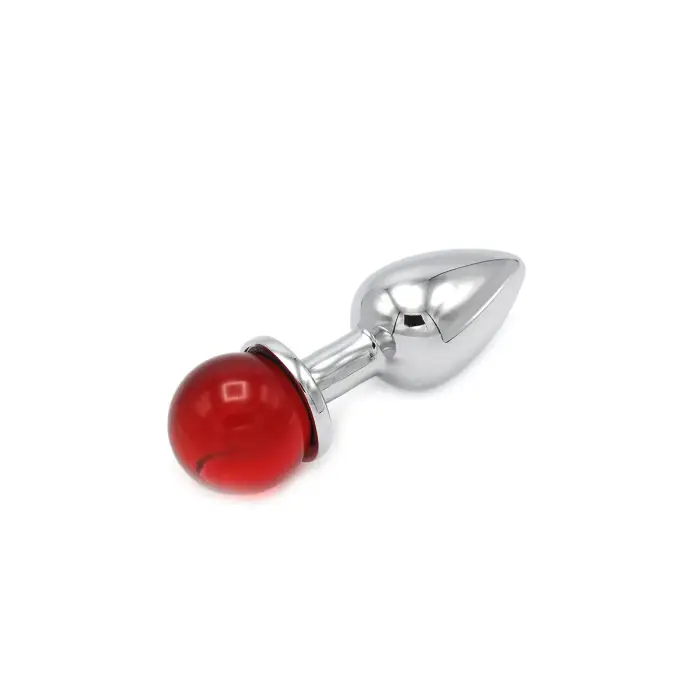 Anālais spraudnis ar dārgakmeni – 8.8 cm (3.5″) – Sarkans