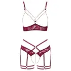 Abierta Fina Strapsset pesukomplekt – punane – XL — Foto 9