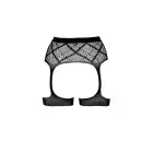 Striped Fishnet Garter Belt – One Size – Black — Photo 8