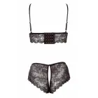 Christine Mistiquelady – peek-a-boo lace bra set – adjustable bow-ties – black – S/M — Photo 8