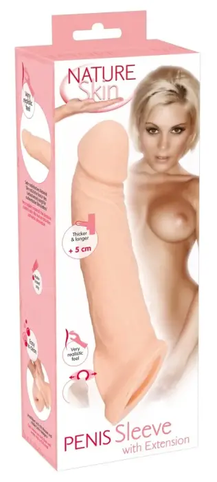 Nature Skin peenise varrukas – 21 cm (8.5″) – nahavärv