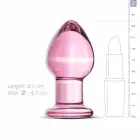 Glas Pink – smooth glass anal plug – M – 4.3 cm — Photo 3
