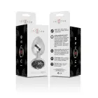 INTENSE Aluminum Metal Plug S with Black Crystal – 7 cm – Silver — Photo 6