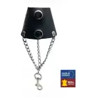 Rimba Leather Parachute – leather ball parachute with chains and hook – black — Photo 1
