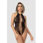 Christine Noir – mežģīņu bodysuit ar halterneck kaklu un atvērtu muguru – melns — Foto 1