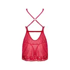 Lacelove babydoll öösärk ja stringid – punane – M — Foto 8