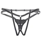 Sportsheets Aurora – high-waisted adjustable strap-on harness – black — Photo 1