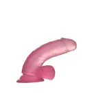 LoveToy Jelly Studs Crystal Dildo – pink – small – suction cup – 6" / 15.2 cm — Photo 4