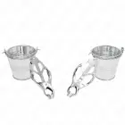 KINK Japanese Clover Silver Nipple Clamps with Adjustable Buckets — Photo 2
