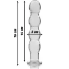 Ibiza Nebula Series Model 10 stikla dildo – 16.5 cm (6.5″) – Caurspīdīgs — Foto 3
