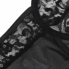 Subblime Teddy with Lace Detail and Adjustable Garter Straps – Black – L/XL — Photo 8