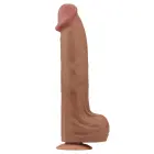 LoveToy – king size sliding skin dual layer dong – brown – 35.6 cm — Photo 2