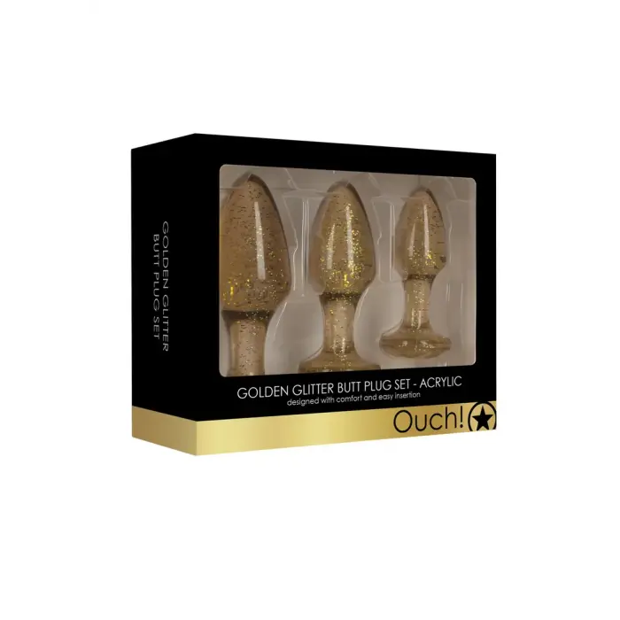 Acrylic Butt Plug Set – 3 Piece Set – Clear