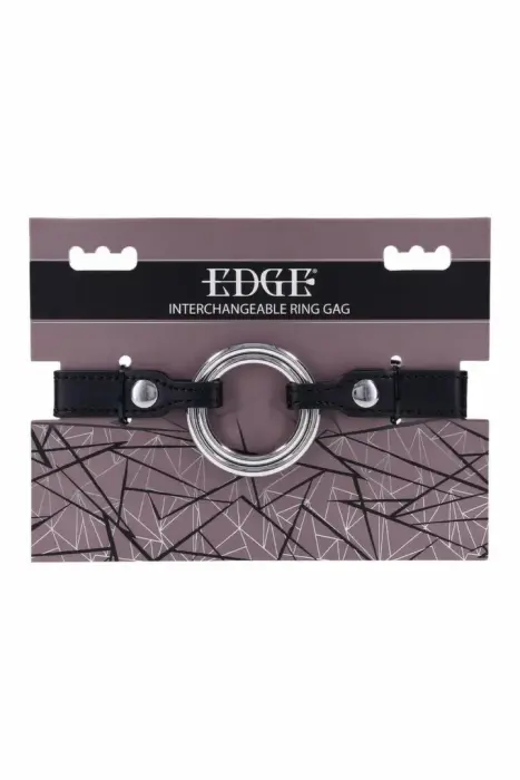SPORTSHEETS EDGE Interchangeable Ring Gag – 2 кольца из нержавеющей стали – регулируемый ремень