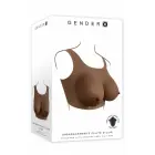Gender X Undergarments Plate silicone breast vest – D cup – dark skin tone — Photo 1