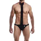 MOB Tuxedo Lace Thong – Black – S/M — Photo 2