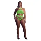 OUCH! Body with Grecian Neckline – Neon Green – Plus size Photo