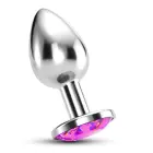 Bijou analinis kištukas su brangakmeniu – 6 cm – Rožinis — Nuotrauka 7