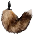 Darkness Silicone Intimate System with Natural Faux Tail – 10 cm – Black — Photo 2