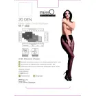 MissO P211 – caurspīdīgas zeķbikses ar atvērtu starpi un mugurpuses šuvi – melnas – L/XL — Foto 3