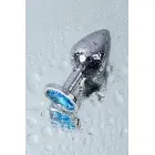 Sudraba anālais spraudnis ar dārgakmeni – Tirkīza – M – Blue Foto 10