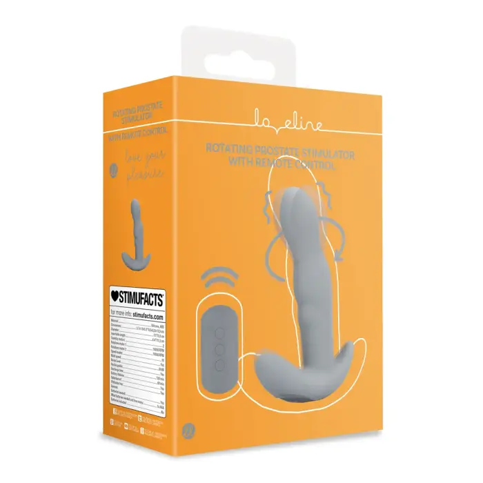Rotating Prostate Stimulator with Remote Control - Gotham Grey – Grey