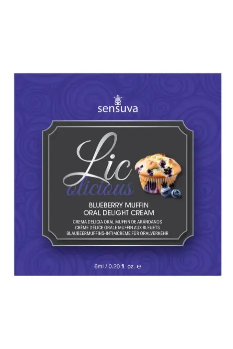 Sensuva Lic-O-Licious – oral delight cream – blueberry muffin – 6 ml