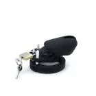 Silicone Adjustable Chastity Device – Black — Photo 7