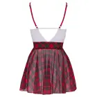 Cottelli COSTUMES ruuduline koolitüdruku kleidi kostüüm – punane/valge – M — Foto 8