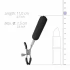 EasyToys Vibrating Adjustable Nipple Clamps with 10-Mode Bullets, Black — Photo 4