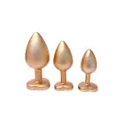 Gleaming Love matt Gold anaaltappide komplekt – 9.5 cm – Gold — Foto 2