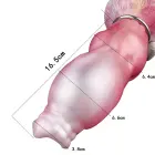 Kiotos Monstar Beast 87 piepūšams dildo – 18 cm (7″) – Rozā Foto 9