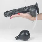LoveToy Squirt Extreme Dildo – realistiškas dildo – PVC – juodas – 25,4 cm — Nuotrauka 7