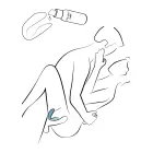 We-Vibe Sync Lite pāru vibrators – zils Foto 10