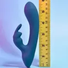 Playboy Lil Rabbit dual motor kompaktne jänese vibraator – 14.6 cm (5.75″) – sinine — Foto 2