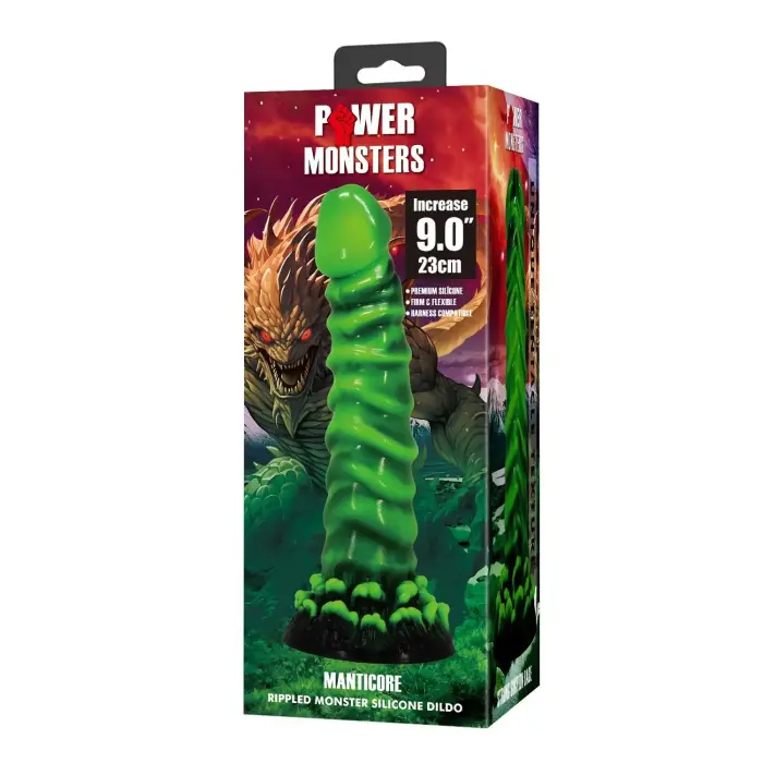Power Monsters Manticore – 23 cm (9″) viļņots monstra silikona dildo Foto 8