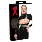 Latex Crop Top with Open Cups – Black – L — Photo 1