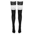 Halterless Stockings with Opaque and Fishnet Design – M/L — Photo 5