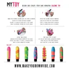MyToy DIY silicone vibrator kit – orange & green – 13.3 cm — Photo 2