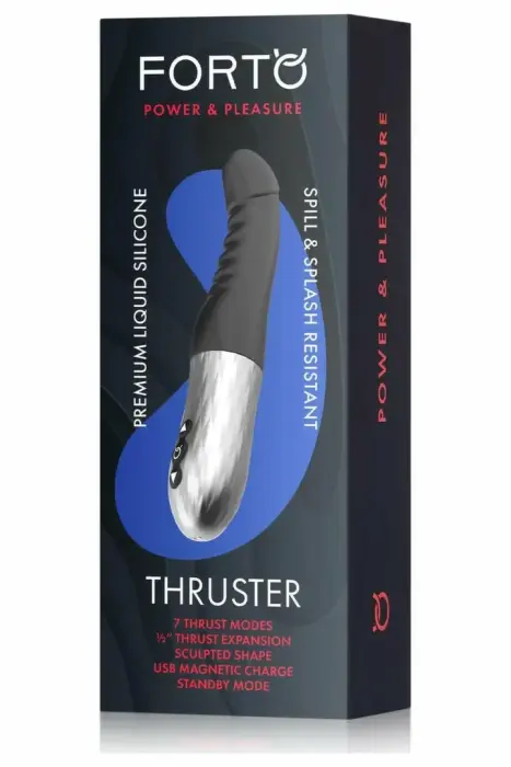 FORTO Thruster – интимная машина с 7 режимами тяги – чёрная – жидкий силикон
