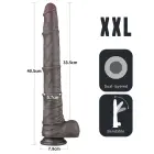 XXL Гибкий двухслойный силиконовый дилдо – 40,6 см (16″) – Черный — Фото 17