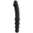 Dvipusis analinis vibratorius – 20 cm – Juodas — Nuotrauka 4