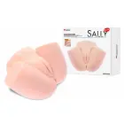 Kokos Sally intymus prietaisas Anatomical Ribbed Tunnel, plokščias pagrindas 21 cm – kūno spalva — Nuotrauka 6