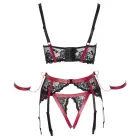 Cottelli Bondage krūštura komplekts – melns/sarkans – XL — Foto 7