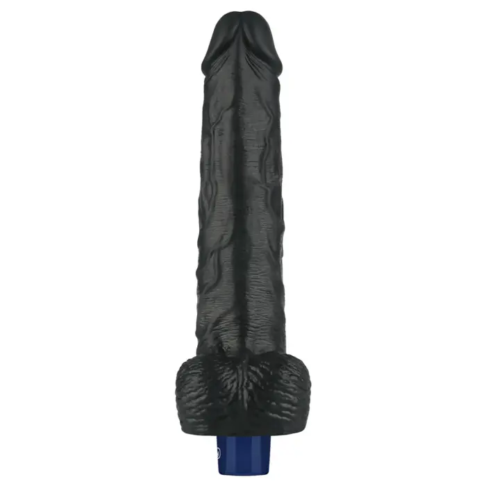 Real Softee uzlādējams vibrējošs dildo – 25.5 cm (10″) – Melns Foto 7
