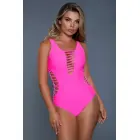 Evie monokini ujumiskostüüm – neoonroosa – XL — Foto 1