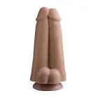 Divu D*k*u Dildo – 20 cm (8″) – Miesas krāsa — Foto 6
