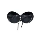 Close Ties līmējamais krūšturis ar šņorējamu priekšpusi – melns – One Size Foto 4