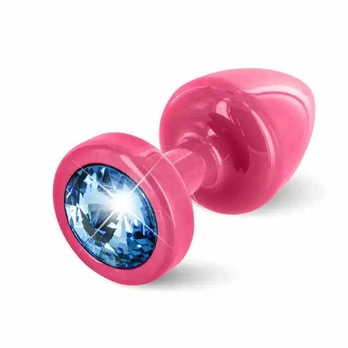 Diogol Anni Round 25 mm aliumininis analinis kištukas su kristalo akcentu – 2.5 cm – Sidabras