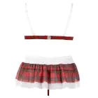 Red Checkered Lingerie Set with Lace and Tulle – M — Photo 7